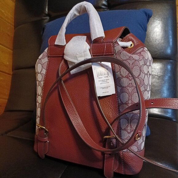 Coach Signature Dempsey Backpack & Wallet NWT - Picture 13 of 13